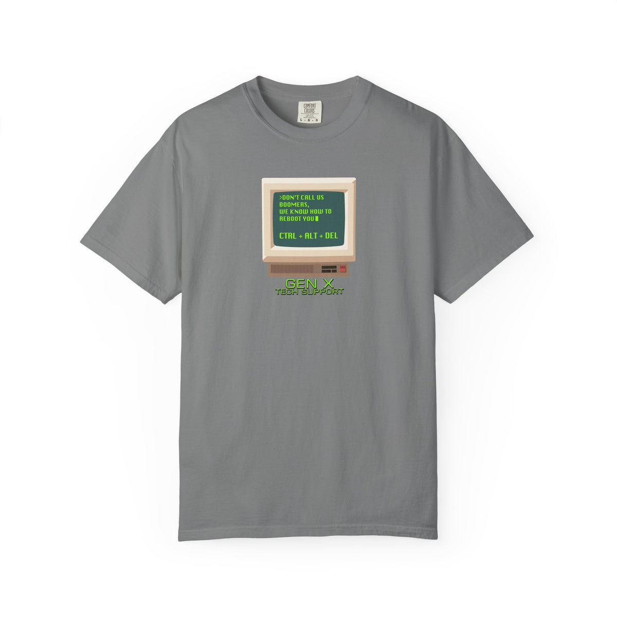 Gen X Tech Support Unisex Crew Neck Tee — Don’t Call Us Boomers, We Know How to Reboot You