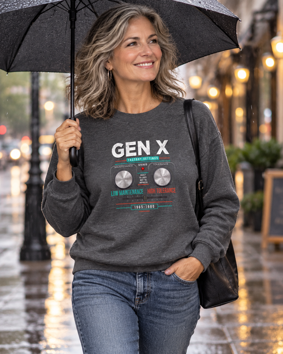 Gen X: Low Maintenance, High Tolerance Unisex Crewneck Sweatshirt