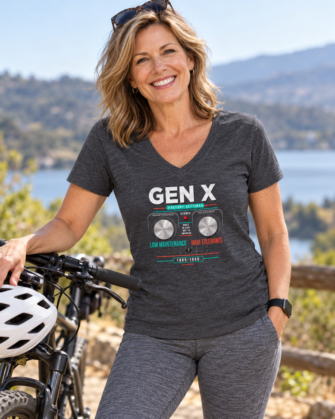 Gen X: Low Maintenance, High Tolerance Women’s V-Neck Tee