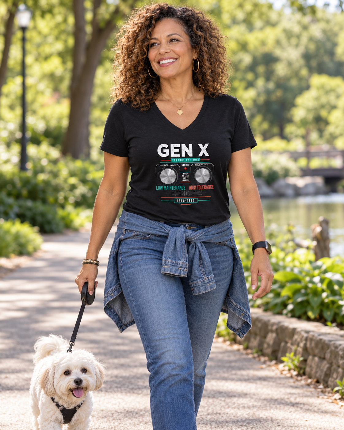 Gen X: Low Maintenance, High Tolerance Women’s V-Neck Tee