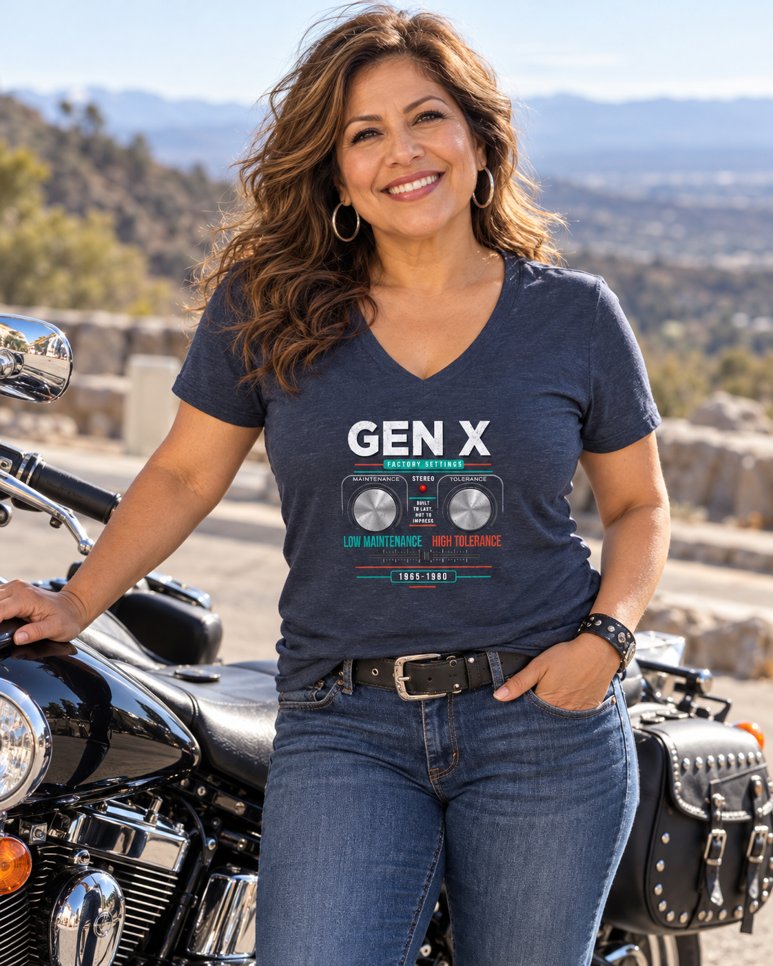 Gen X: Low Maintenance, High Tolerance Women’s V-Neck Tee