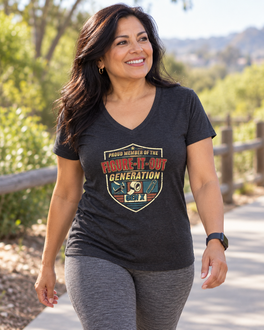 Proud Member of the Figure-It-Out Generation — Gen X Women’s V-Neck Tee