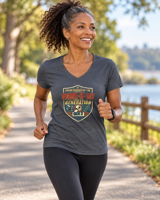 Proud Member of the Figure-It-Out Generation — Gen X Women’s V-Neck Tee