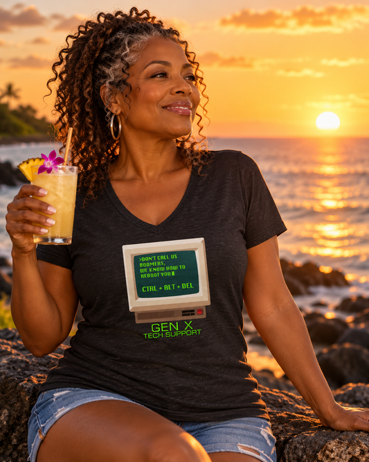 Gen X: Don’t Call Us Boomers — We Know How to Reboot You Women’s V-Neck Tee