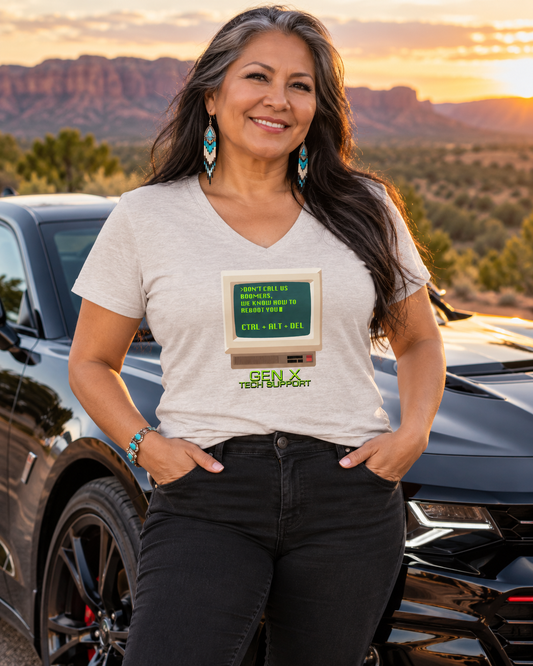Gen X: Don’t Call Us Boomers — We Know How to Reboot You Women’s V-Neck Tee