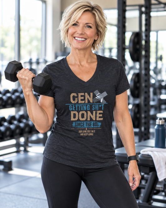 Gen X: Getting Sh*t Done Since the ’80s - Women's V-Neck Tee