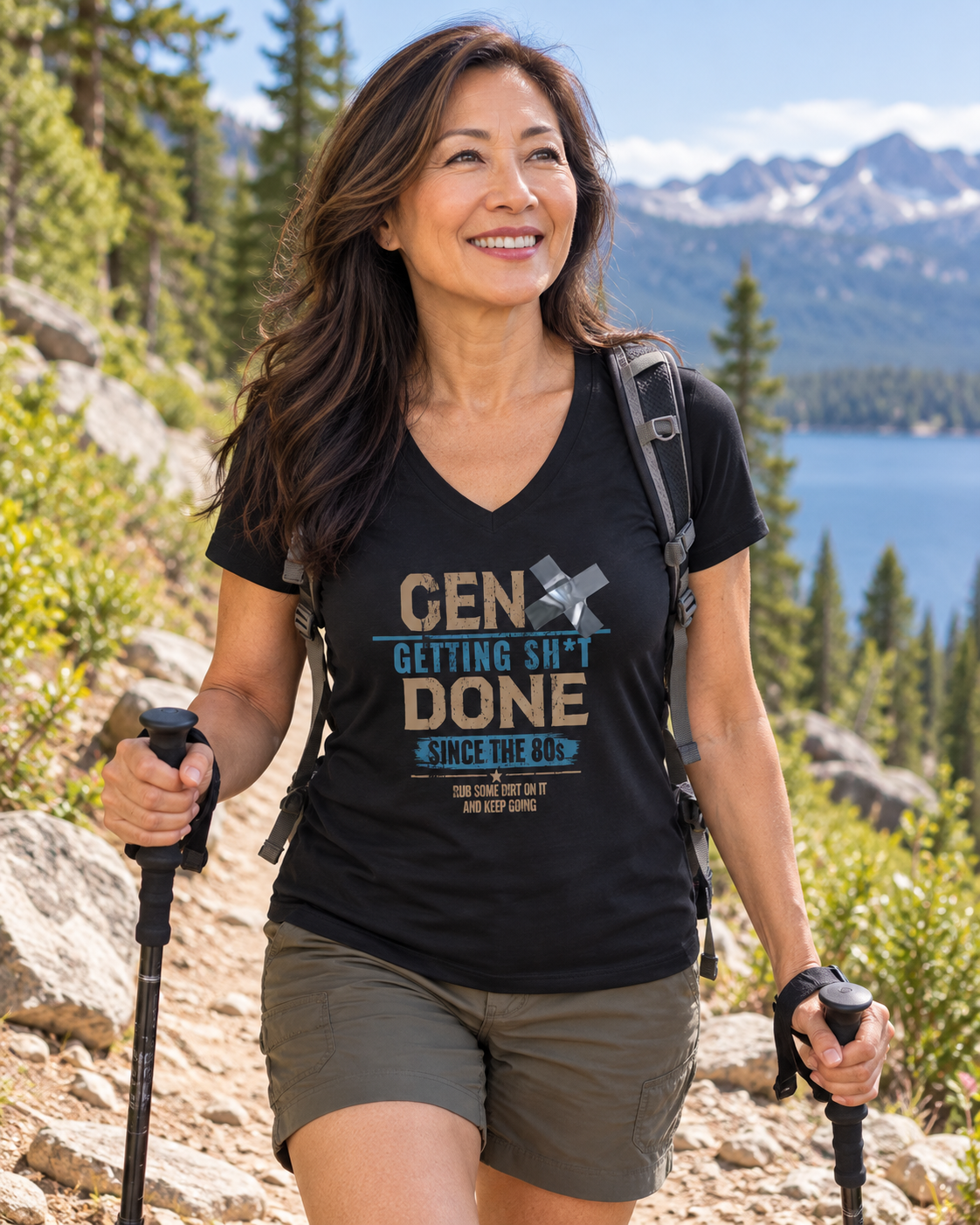 Gen X: Getting Sh*t Done Since the ’80s - Women's V-Neck Tee