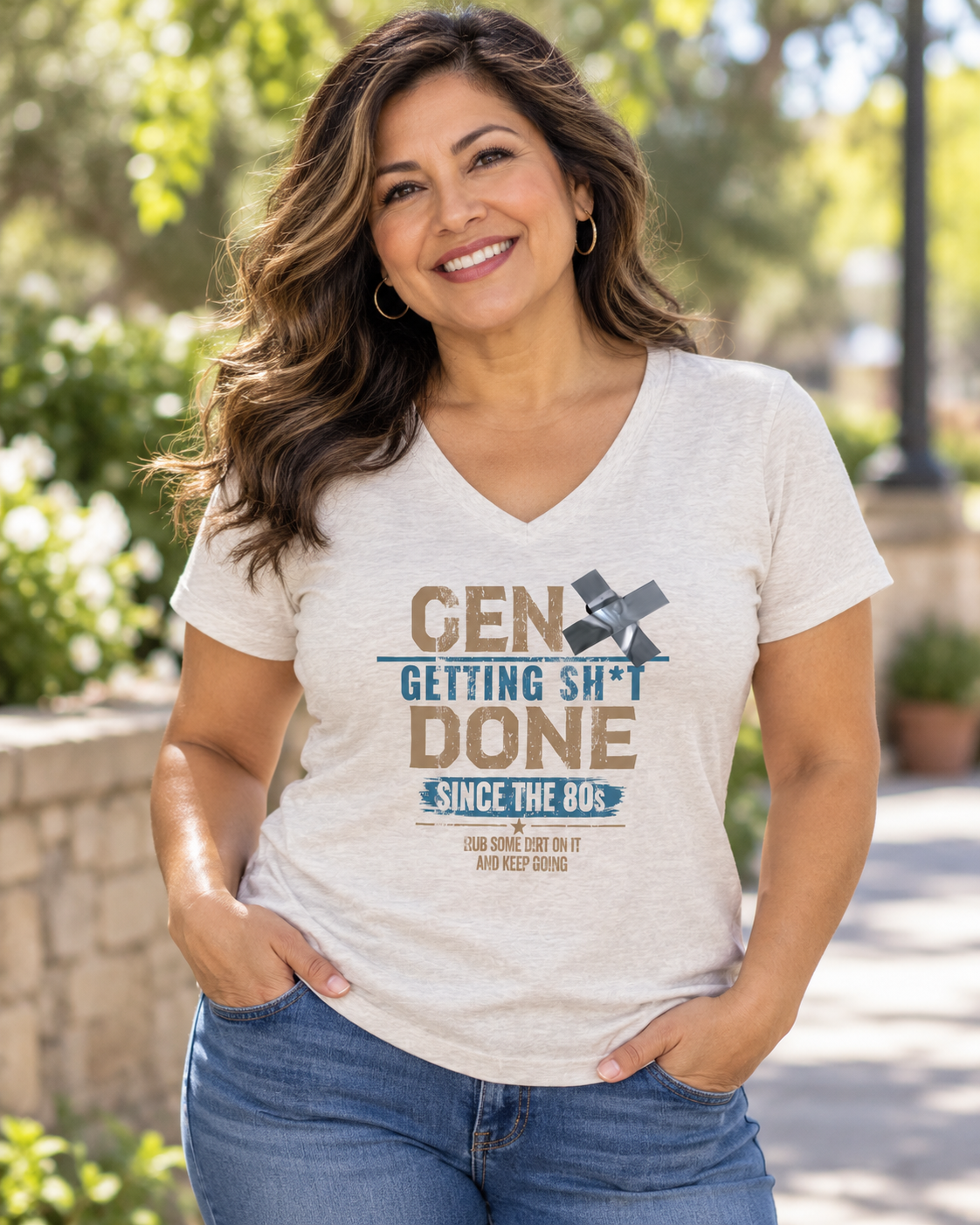 Gen X: Getting Sh*t Done Since the ’80s - Women's V-Neck Tee