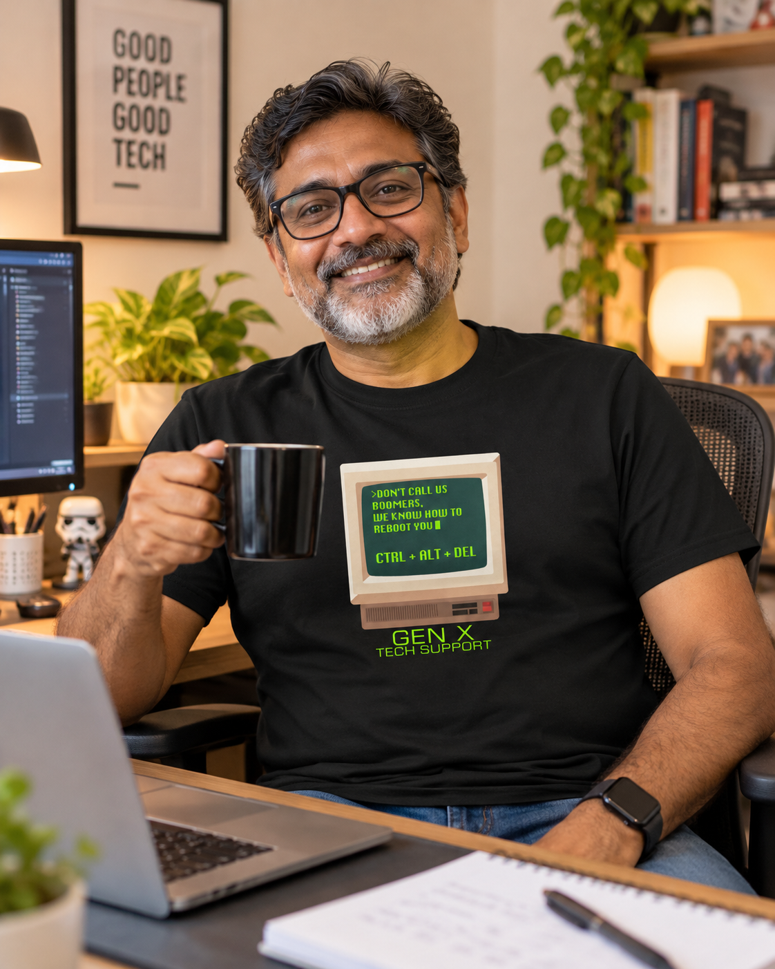 Gen X Tech Support Unisex Crew Neck Tee — Don’t Call Us Boomers, We Know How to Reboot You