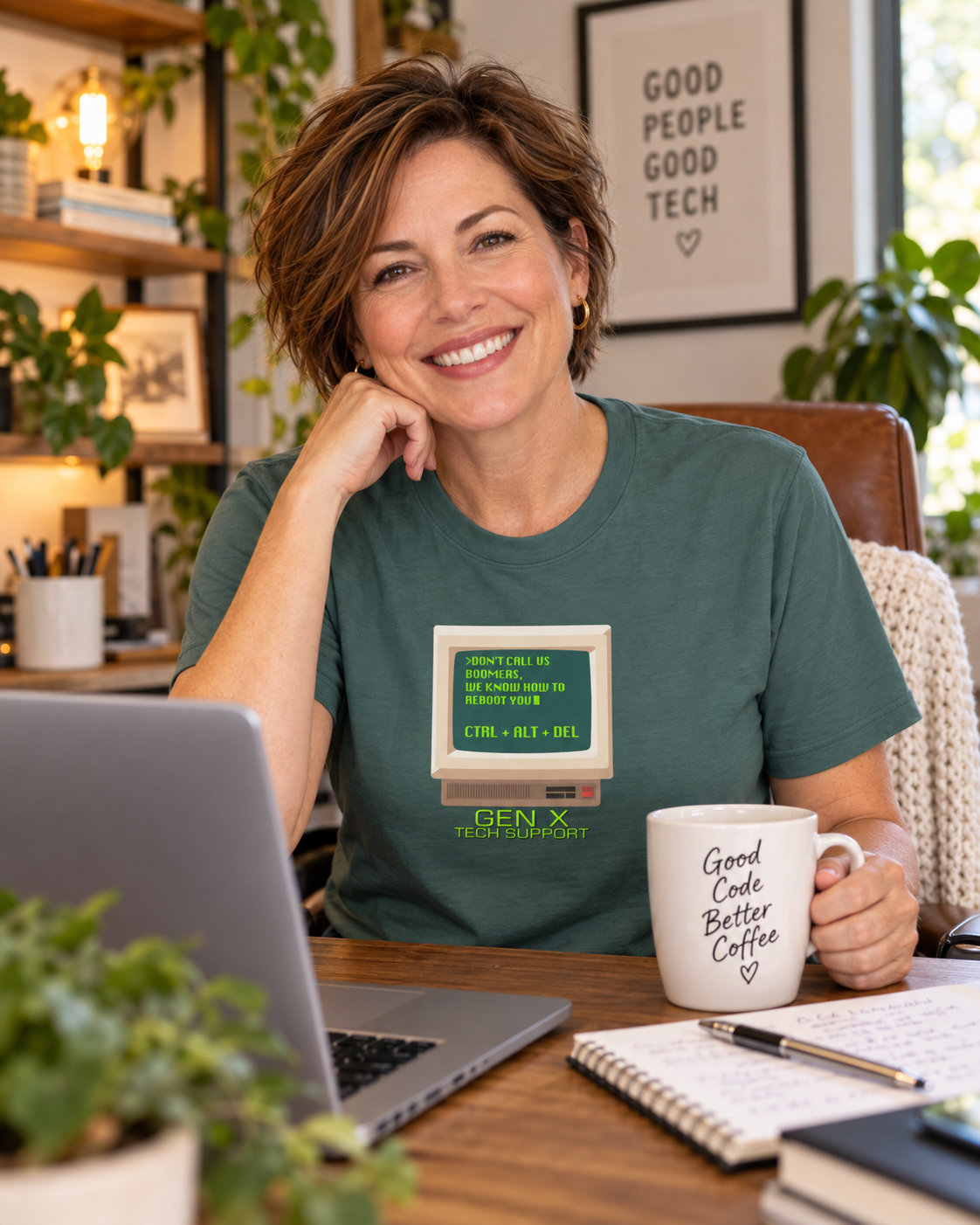 Gen X Tech Support Unisex Crew Neck Tee — Don’t Call Us Boomers, We Know How to Reboot You