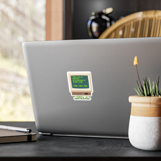 Gen X Tech Support Sticker — Don’t Call Us Boomers, We Know How to Reboot You