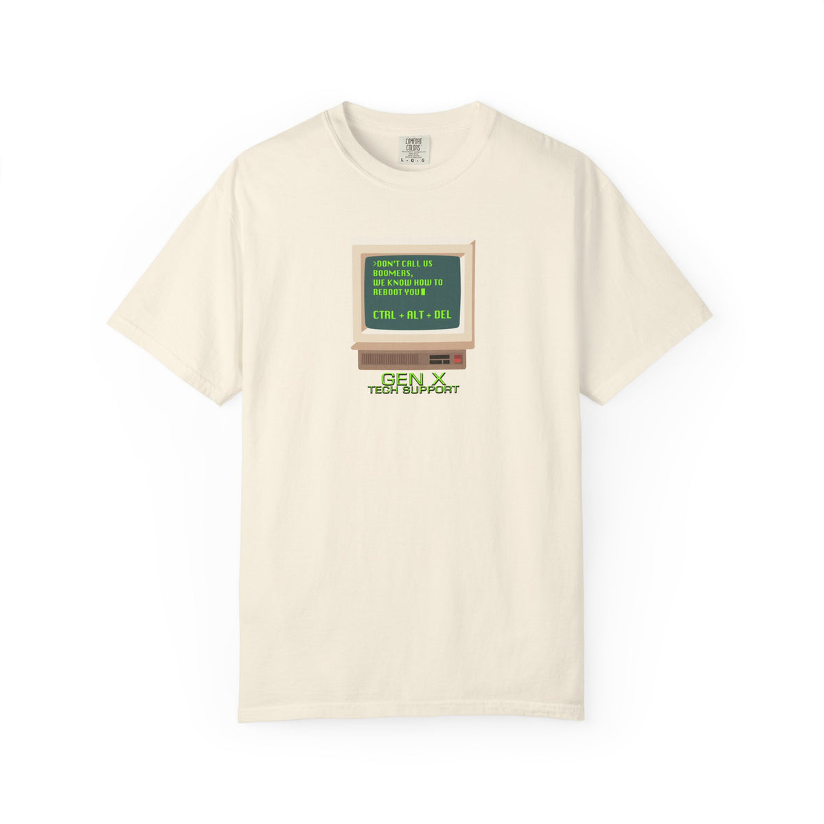 Gen X Tech Support Unisex Crew Neck Tee — Don’t Call Us Boomers, We Know How to Reboot You