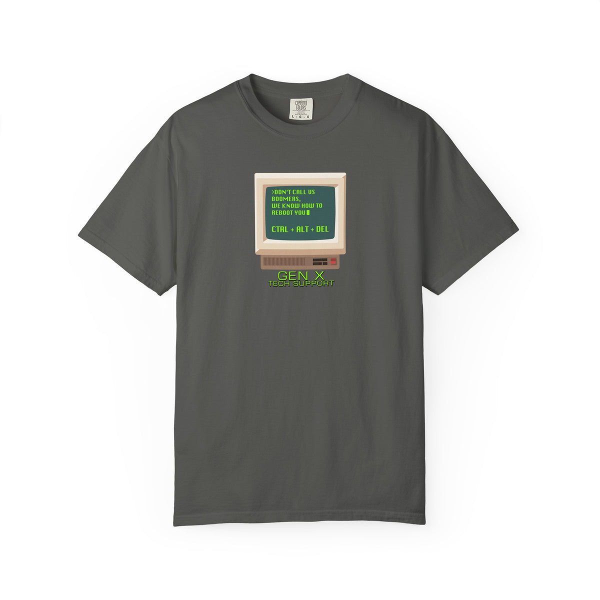 Gen X Tech Support Unisex Crew Neck Tee — Don’t Call Us Boomers, We Know How to Reboot You